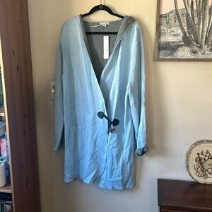 NWT Spanner Sky Blue “Oslo” Knit Sweater Jacket Size Large/XL